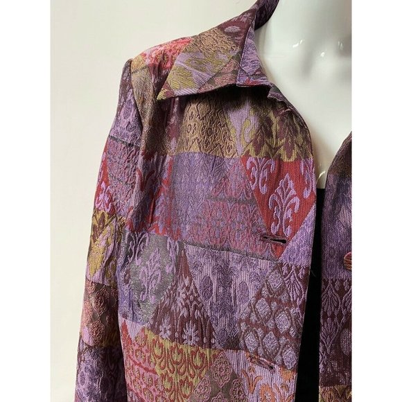 Coldwater Creek Womens Jacket Coat Multicolor Purp - Picture 6 of 12